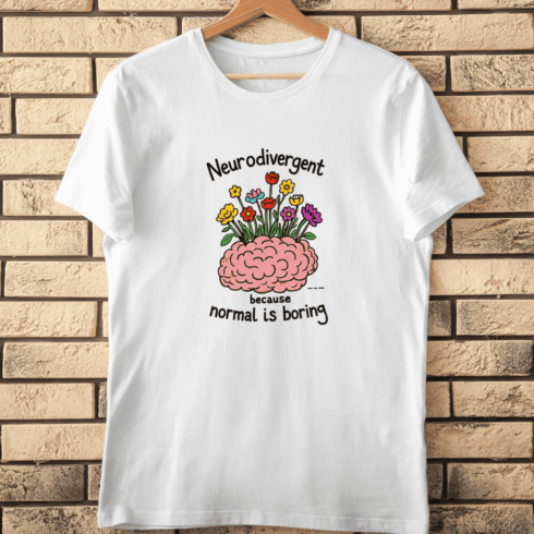 Blooming Brain - Neurodivergent Pride T-Shirt Design cover image.