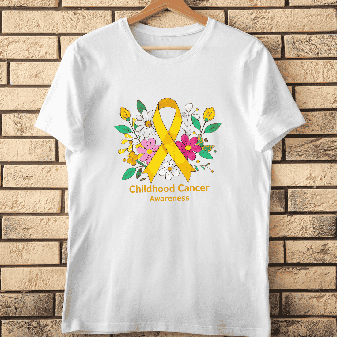 Childhood Cancer Awareness Day T-Shirt Design cover image.