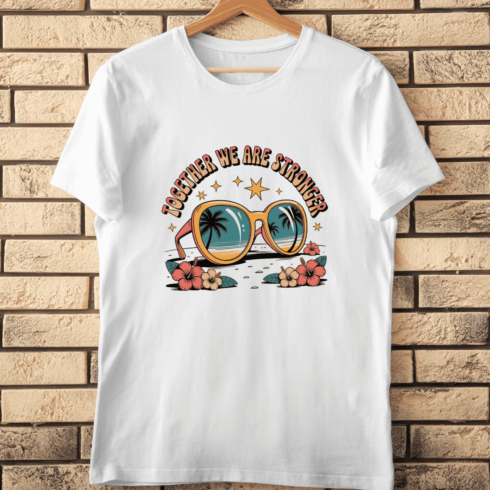 Together We Are Stronger Summer T-Shirt Design cover image.