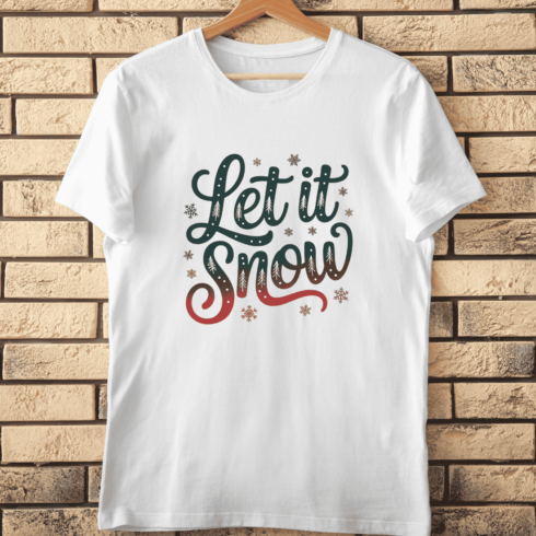 Cozy Seasonal Snow T-Shirt Design cover image.