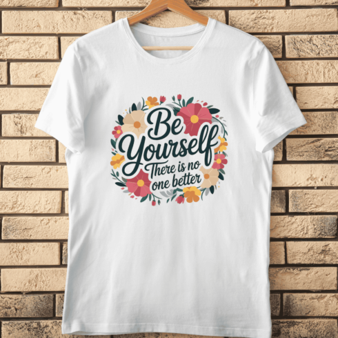 Elegant Be Yourself T-Shirt Design cover image.