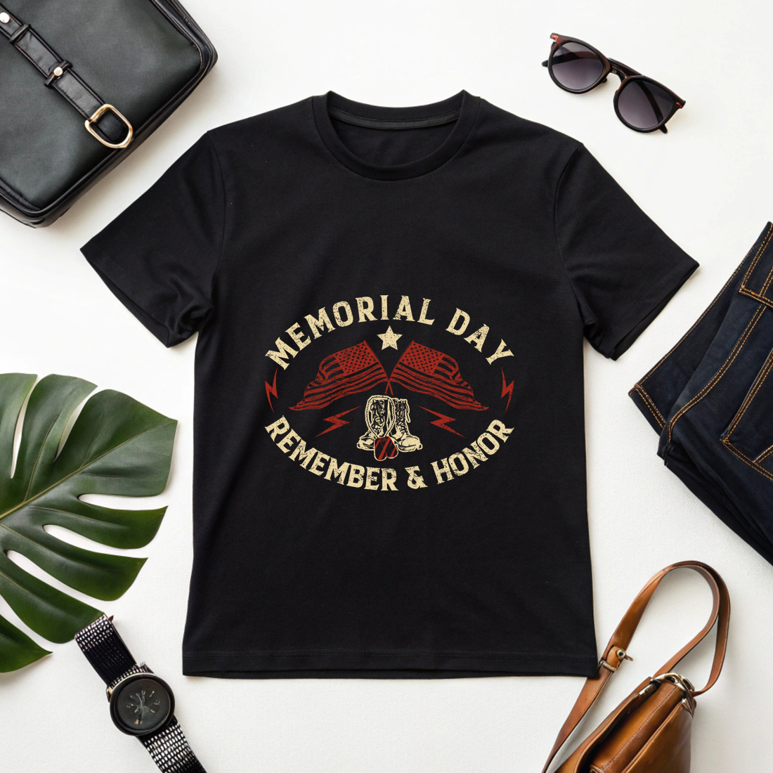 memorial day remember and honor vintage usa patriotic design for t-shirt and apparel graphic design cover image.