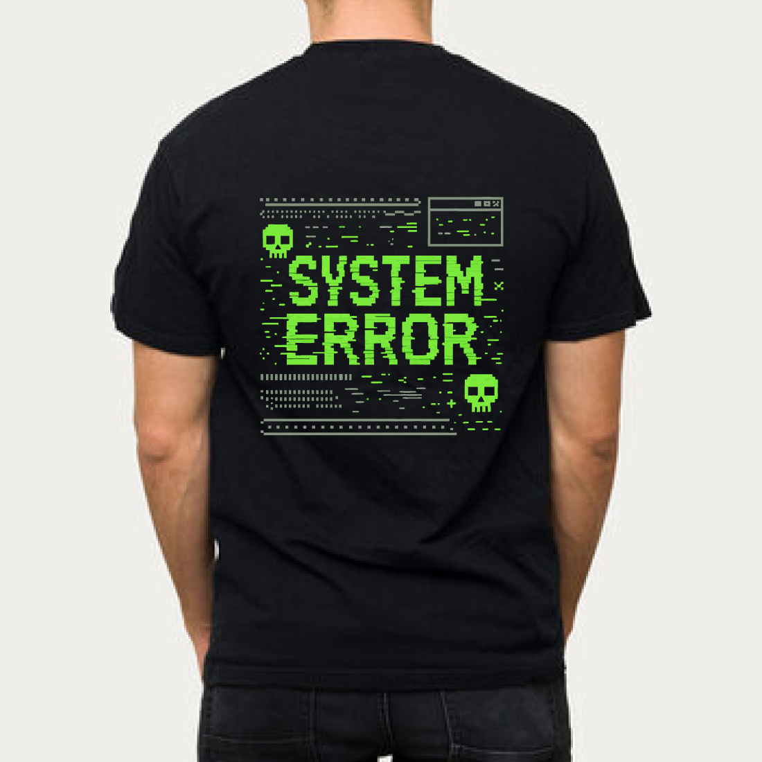 System Error Retro Gaming Hacker Tee preview image.