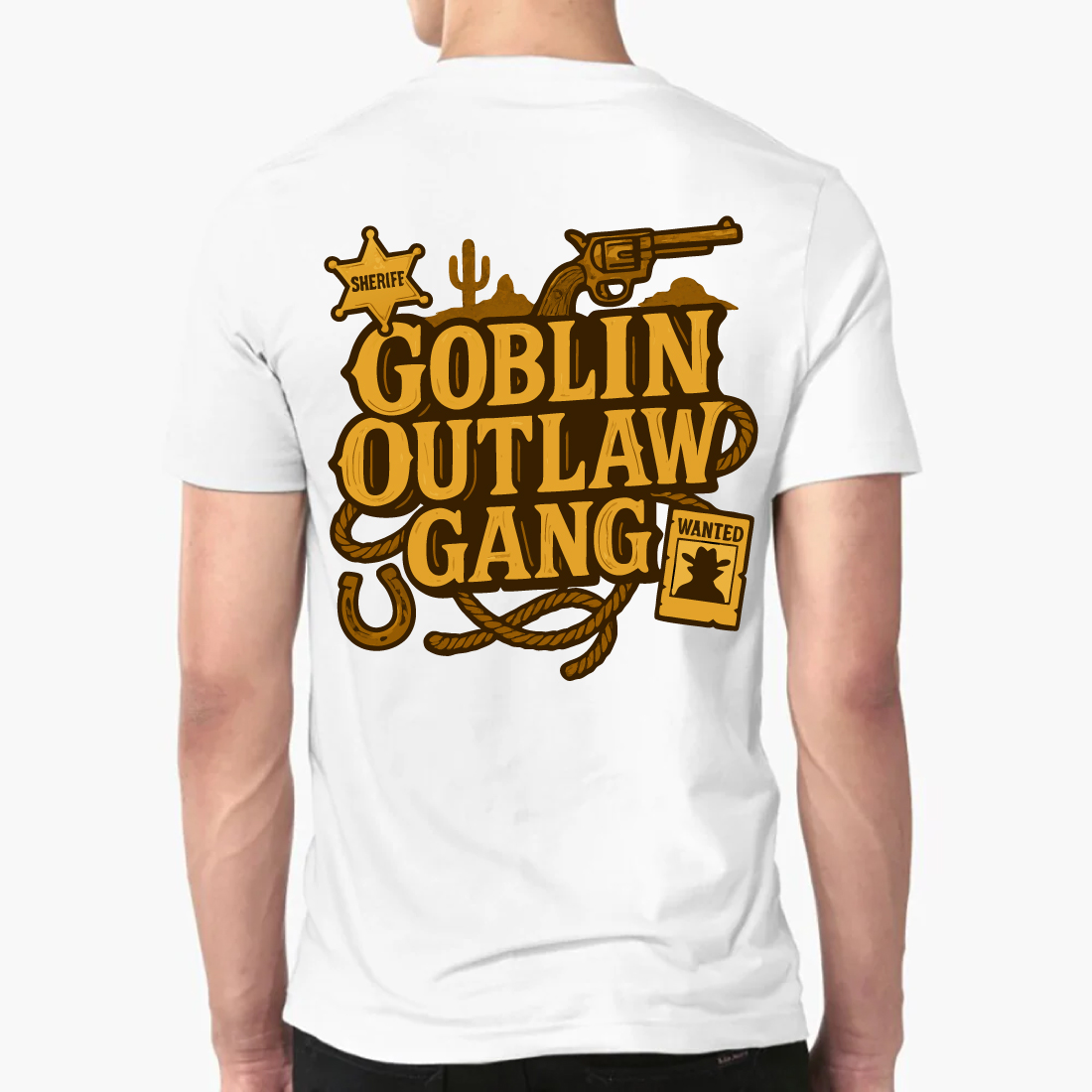 Goblin Outlaw Gang Western Cowboy Sheriff T-Shirt preview image.