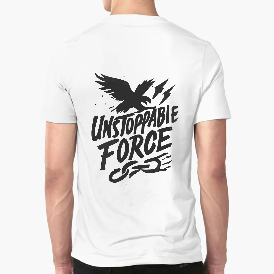 Unstoppable Force Eagle T-Shirt Motivational Tee preview image.