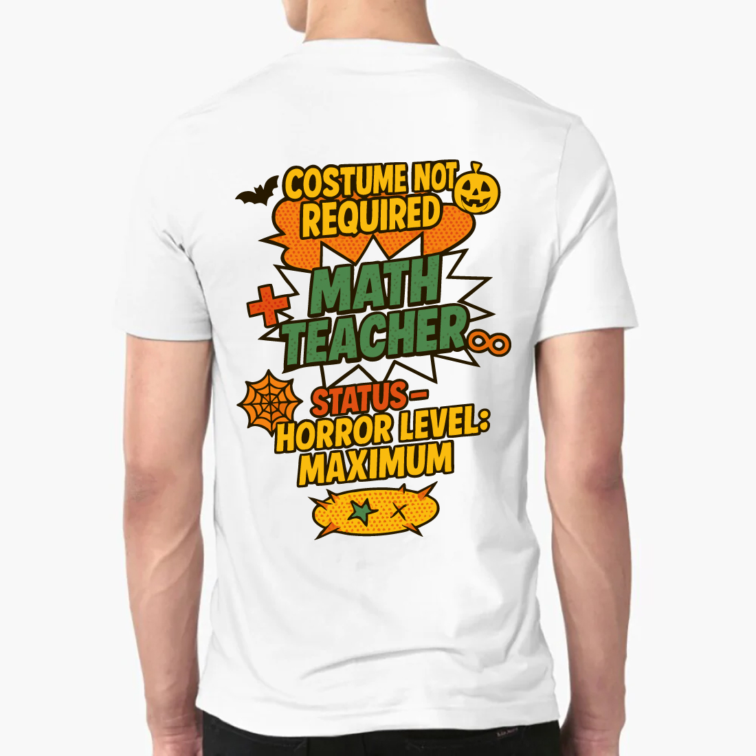 Halloween Math Teacher Costume Not Required Tee preview image.