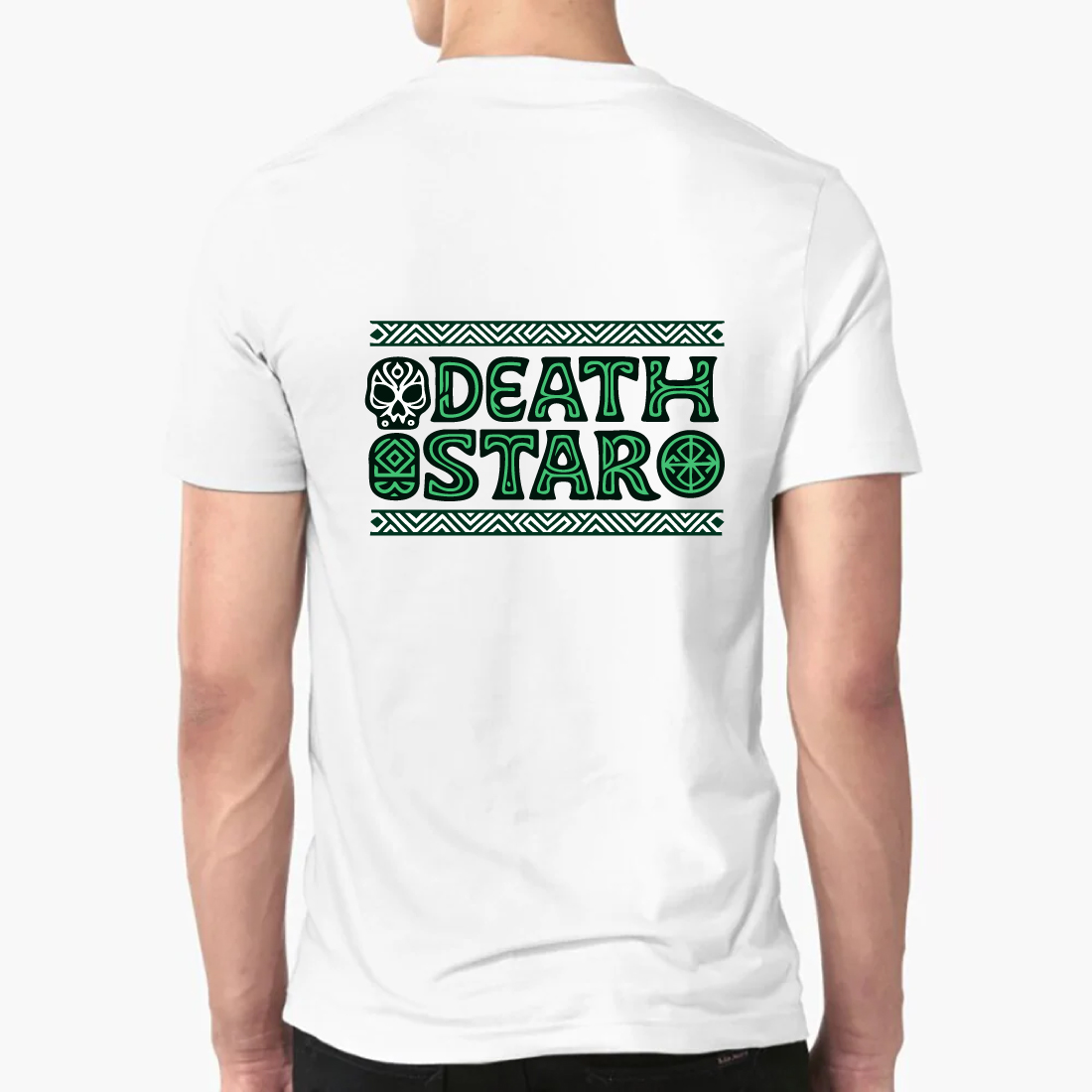 Death Star Tribal Tee - Sci-Fi Geometric Design preview image.