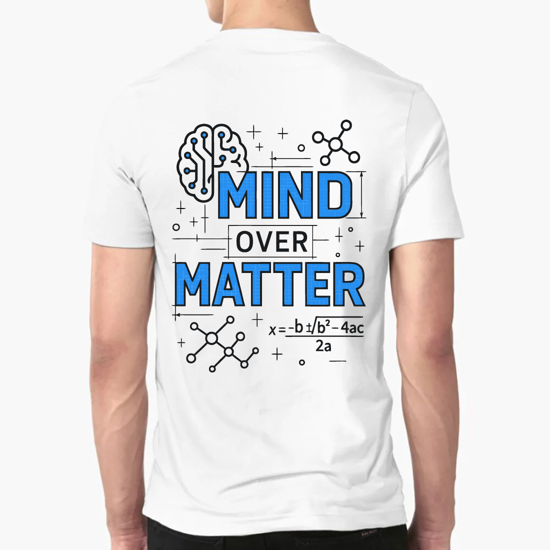 Mind Over Matter Science Math Brain T-Shirt preview image.