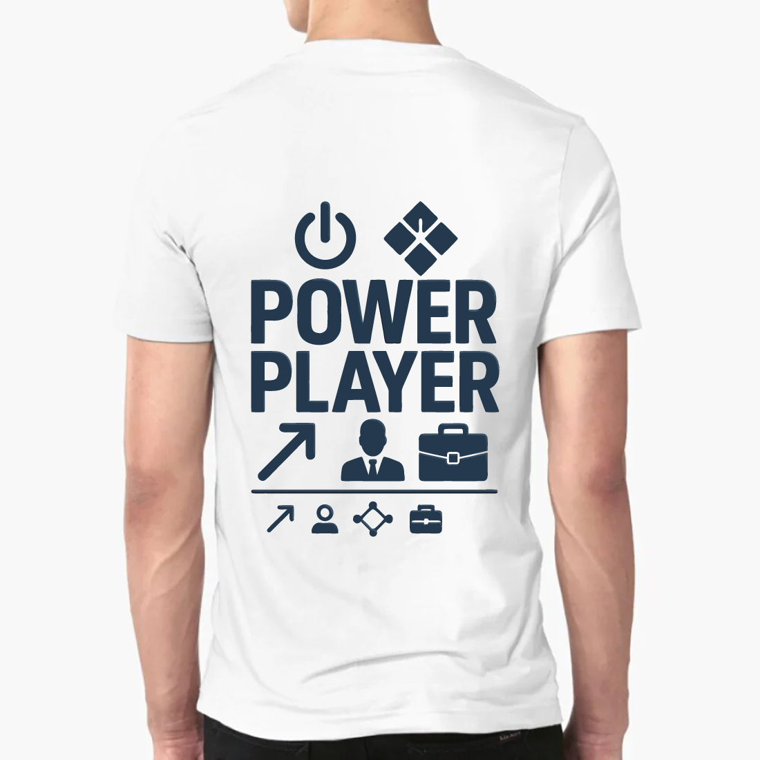 Power Player Business Success Icon Chart Tee Shirt preview image.