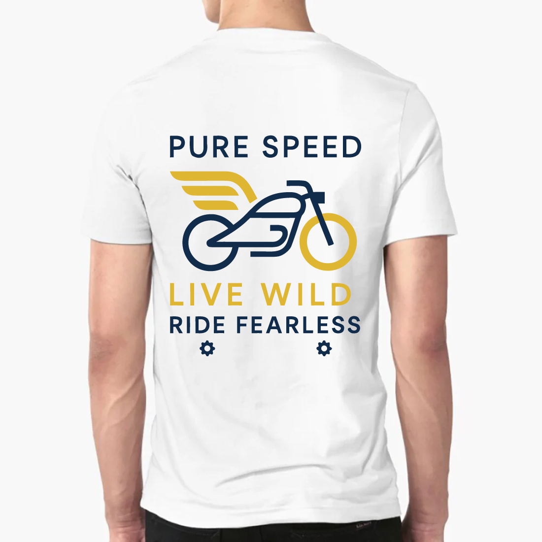 Pure Speed Live Wild Ride Fearless Motorcycle Tee preview image.