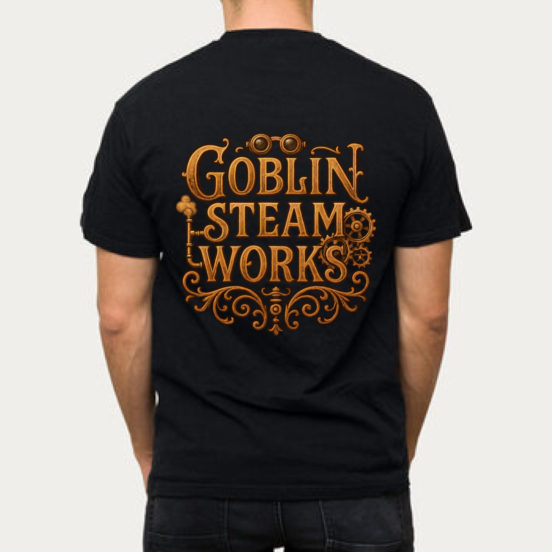 Goblin Steam Works Steampunk Victorian Gear T-Shirt preview image.