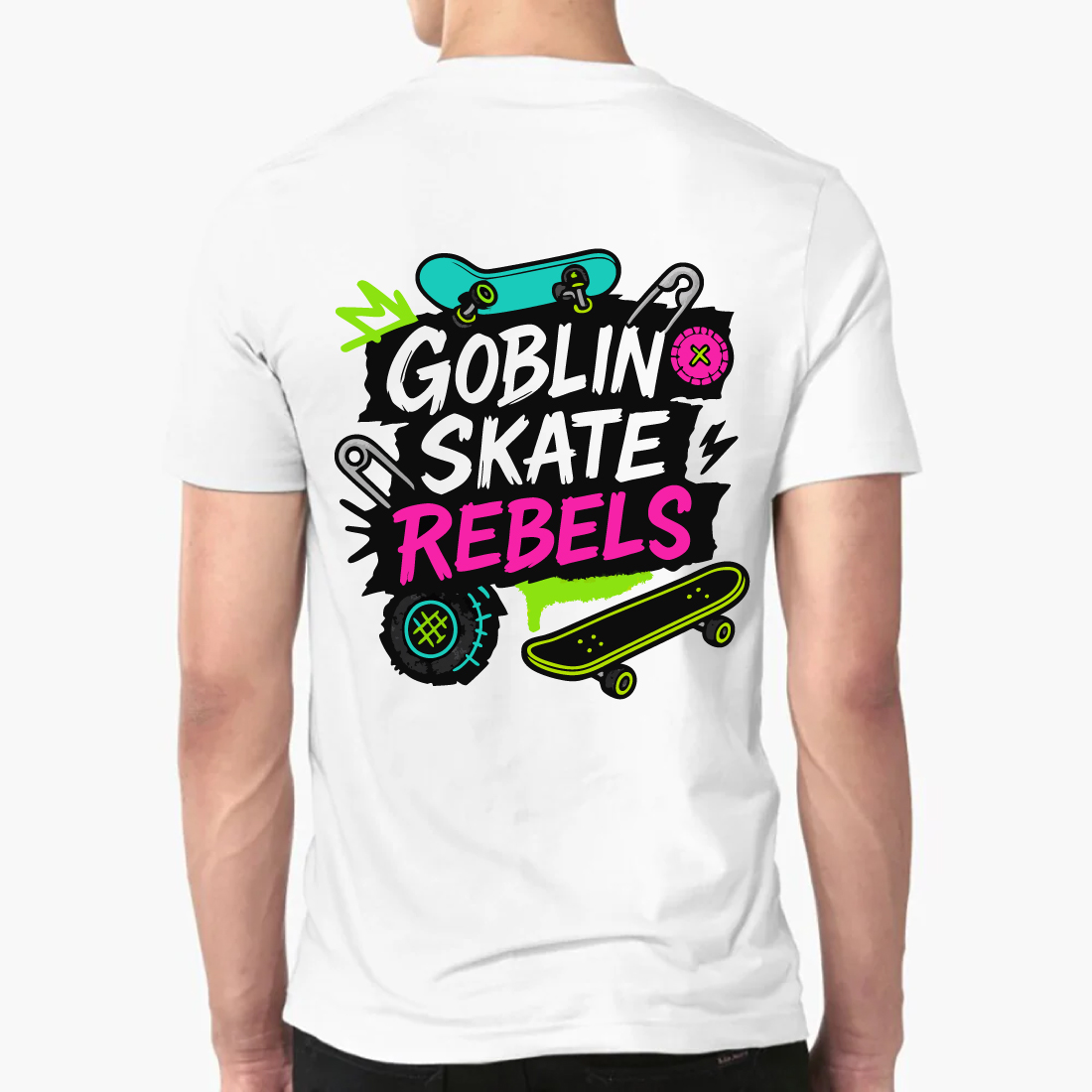 Goblin Skate Rebels Skateboard Street Urban T-Shirt preview image.
