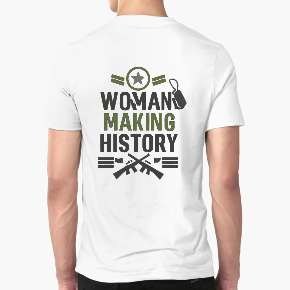 Woman Making History Military T-Shirt Female Vet preview image.
