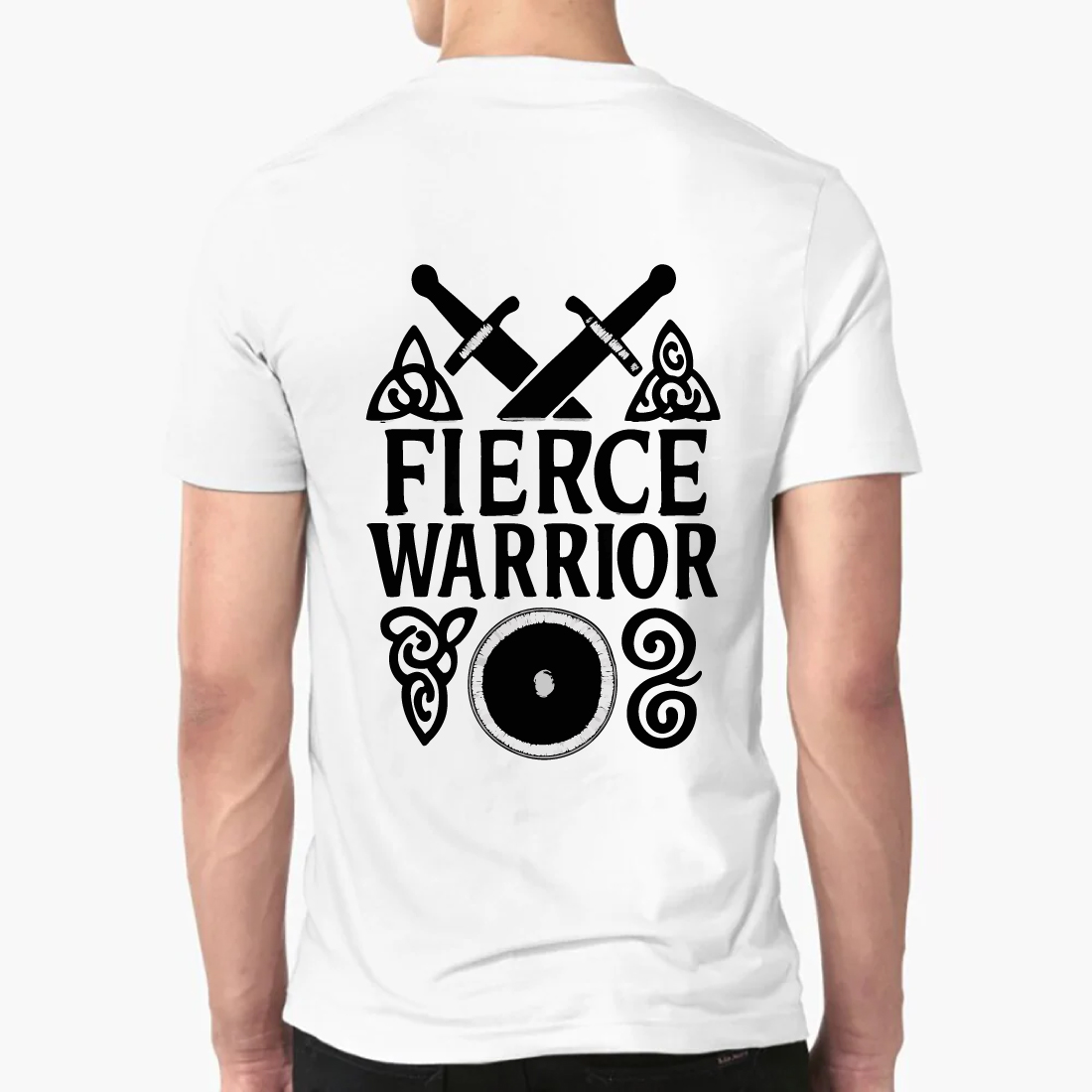 Fierce Warrior Celtic Tribal Swords T-Shirt preview image.