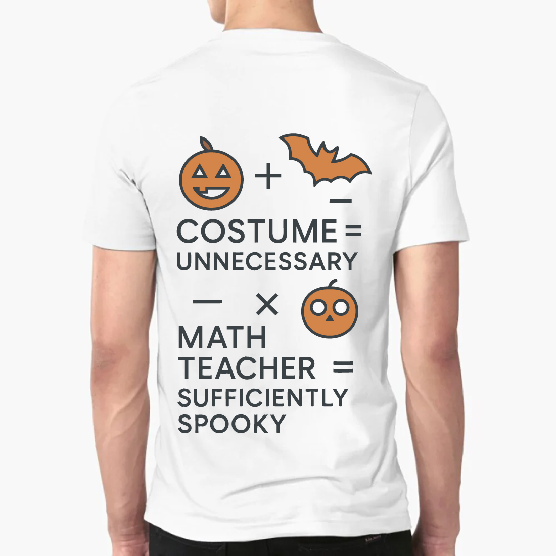 Math Teacher Costume Unnecessary Sufficiently Spooky preview image.