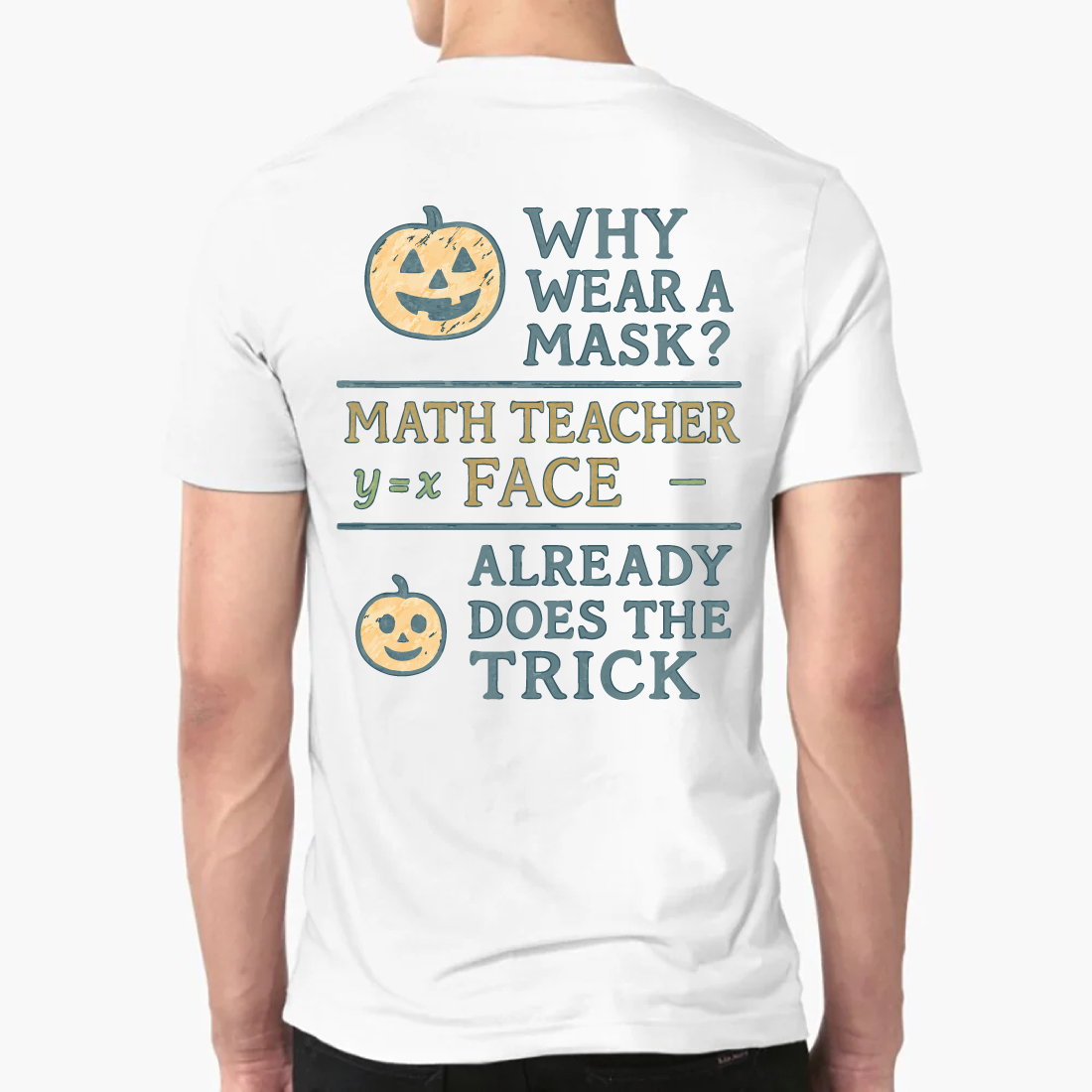 Why Wear Mask Math Teacher Face Does Trick Tee preview image.