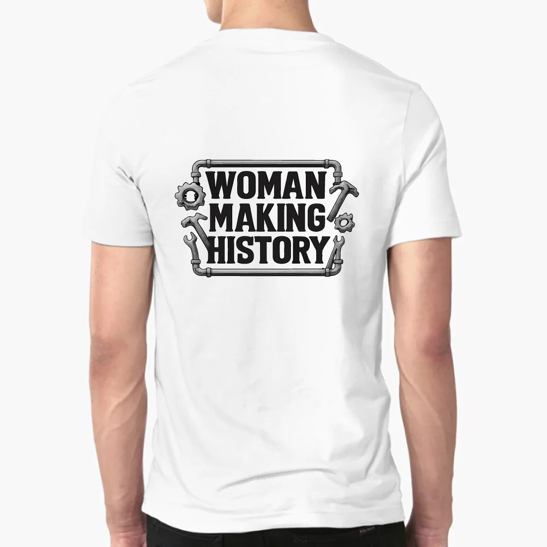 Woman Making History Mechanic Tools T-Shirt preview image.