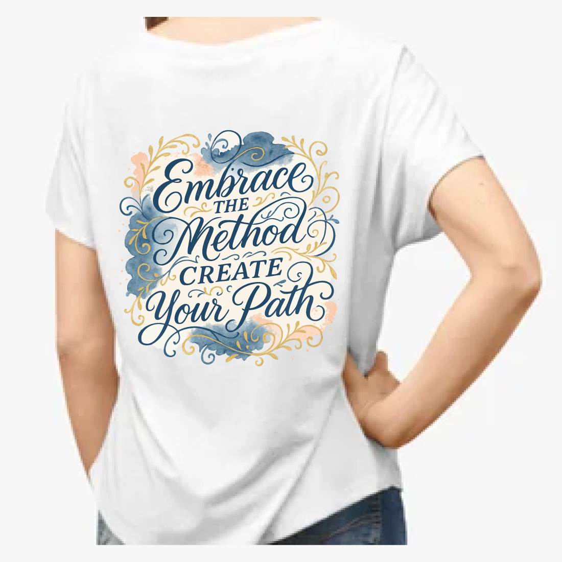 Embrace Method Create Your Path Motivational Shirt preview image.