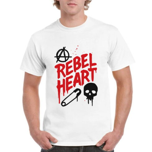 Rebel Heart Punk Rock Alternative Style T-Shirt cover image.