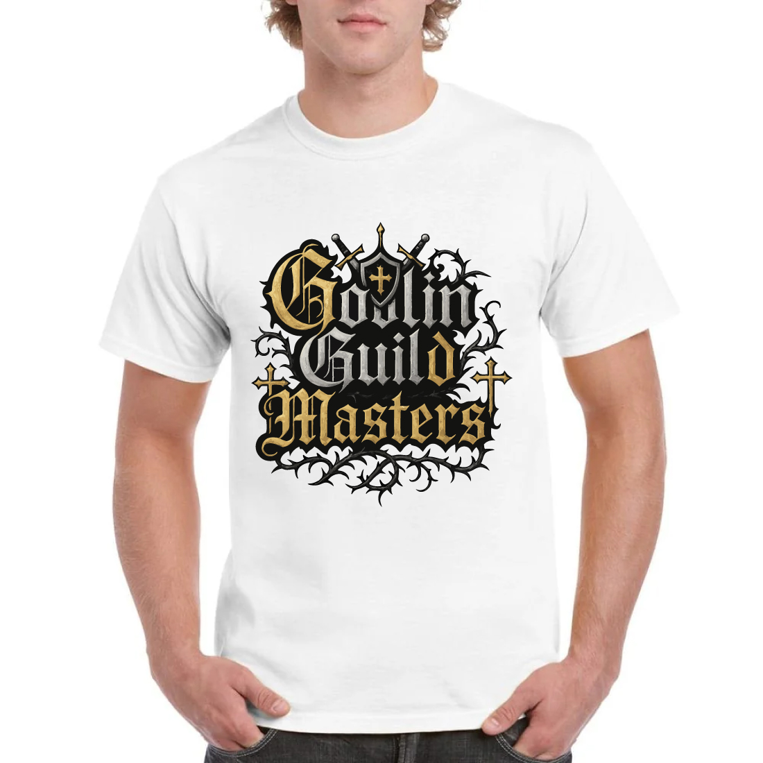 Goblin Guild Masters Medieval Fantasy Gaming Tee cover image.