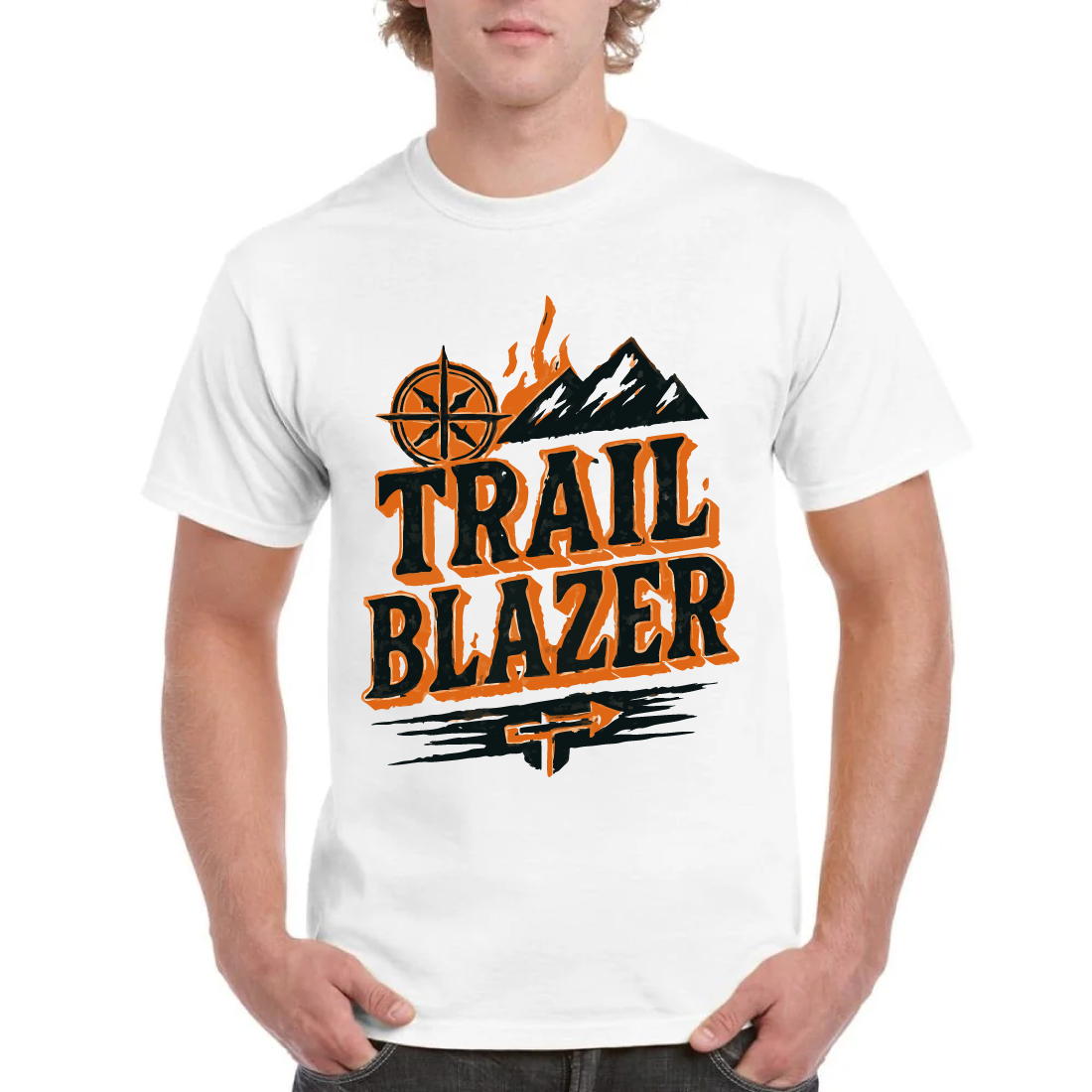Trail Blazer Adventure Hiking Outdoor T-Shirt cover image.