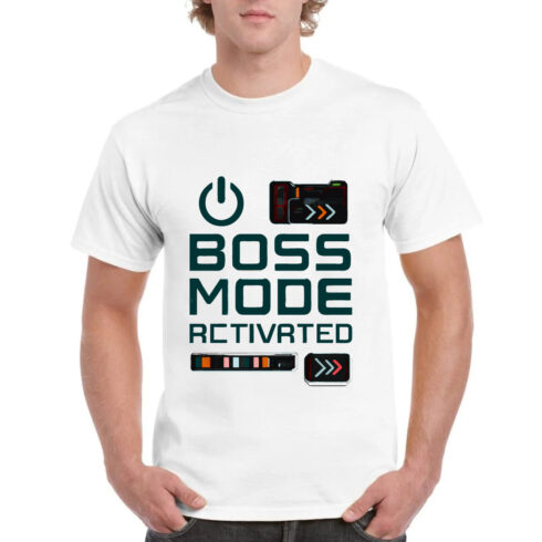 Boss Mode Activated Gaming Tech T-Shirt cover image.