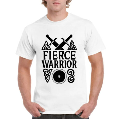 Fierce Warrior Celtic Tribal Swords T-Shirt cover image.
