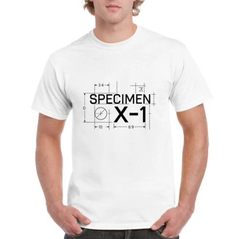 Specimen X-1 Technical Drawing T-Shirt Engineer Tee cover image.