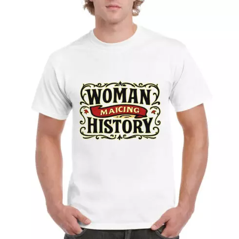 Woman Making History Ornate T-Shirt Vintage Style cover image.