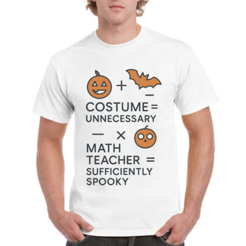 Math Teacher Costume Unnecessary Sufficiently Spooky cover image.