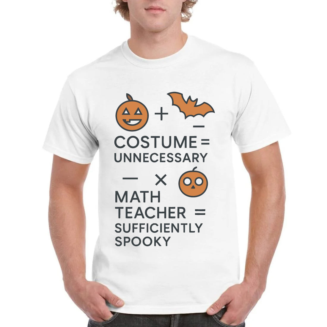 Math Teacher Costume Unnecessary Sufficiently Spooky cover image.