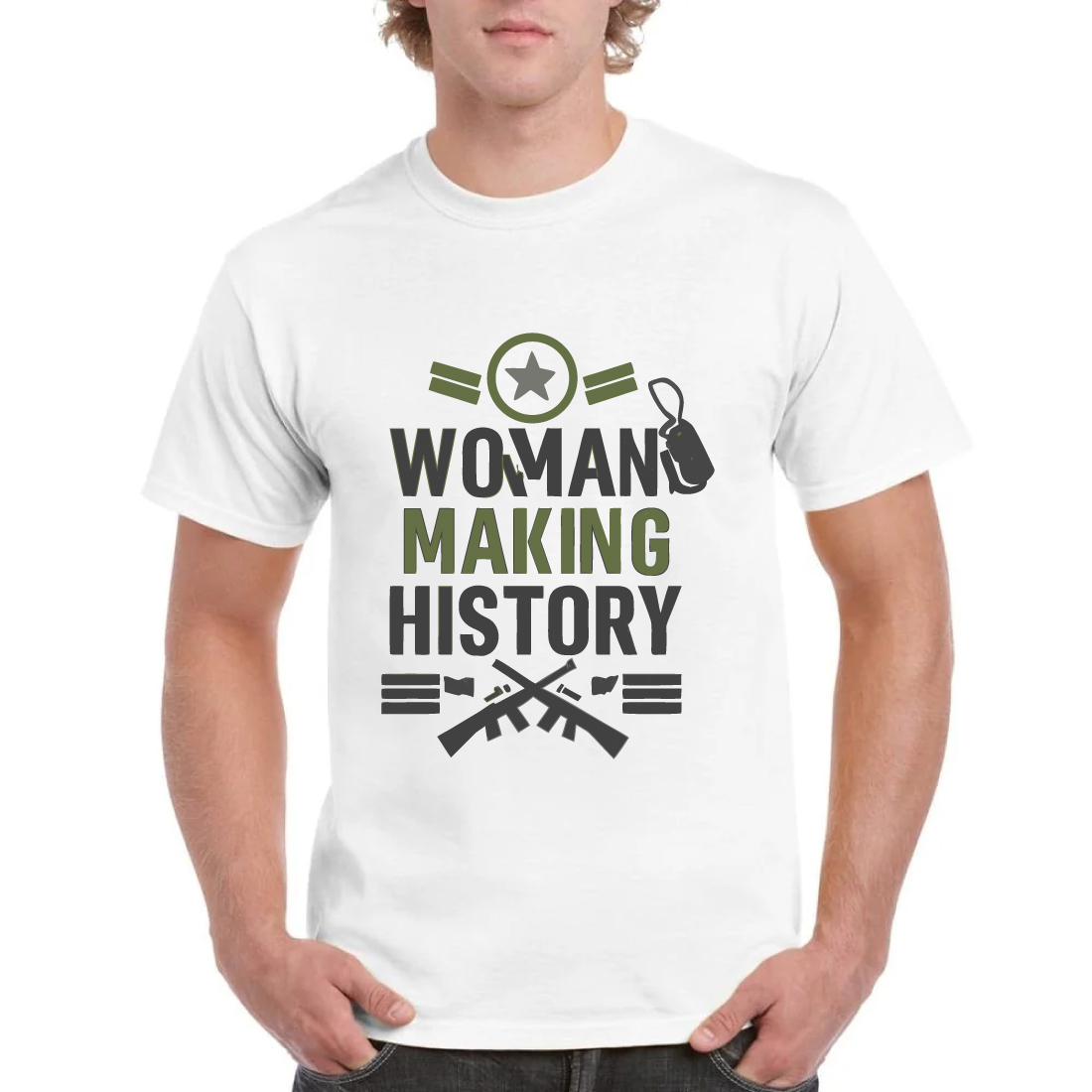 Woman Making History Military T-Shirt Female Vet cover image.