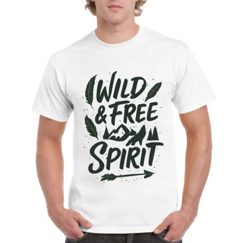 Wild & Free Spirit Feather Arrow Mountain Tee cover image.