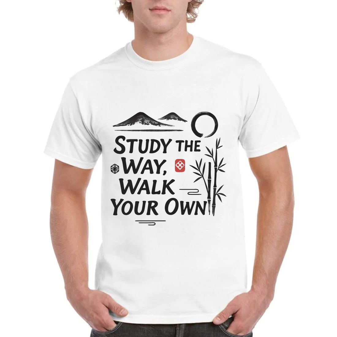 Study The Way Walk Your Own Zen Mountain T-Shirt cover image.