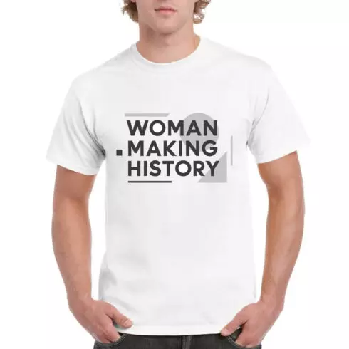 Woman Making History Minimalist T-Shirt Simple cover image.