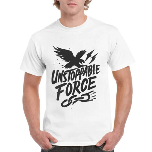 Unstoppable Force Eagle T-Shirt Motivational Tee cover image.