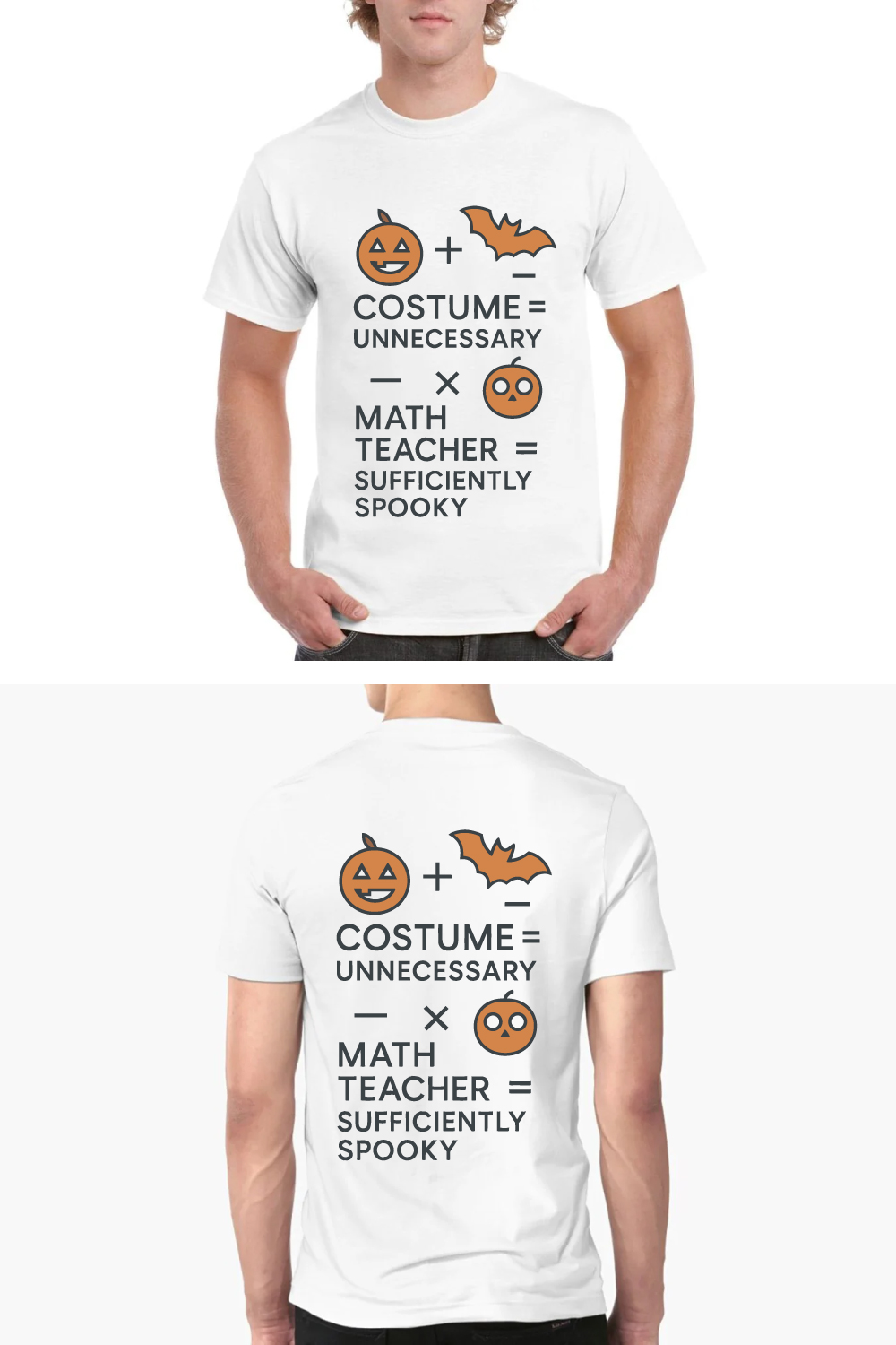 Math Teacher Costume Unnecessary Sufficiently Spooky pinterest preview image.