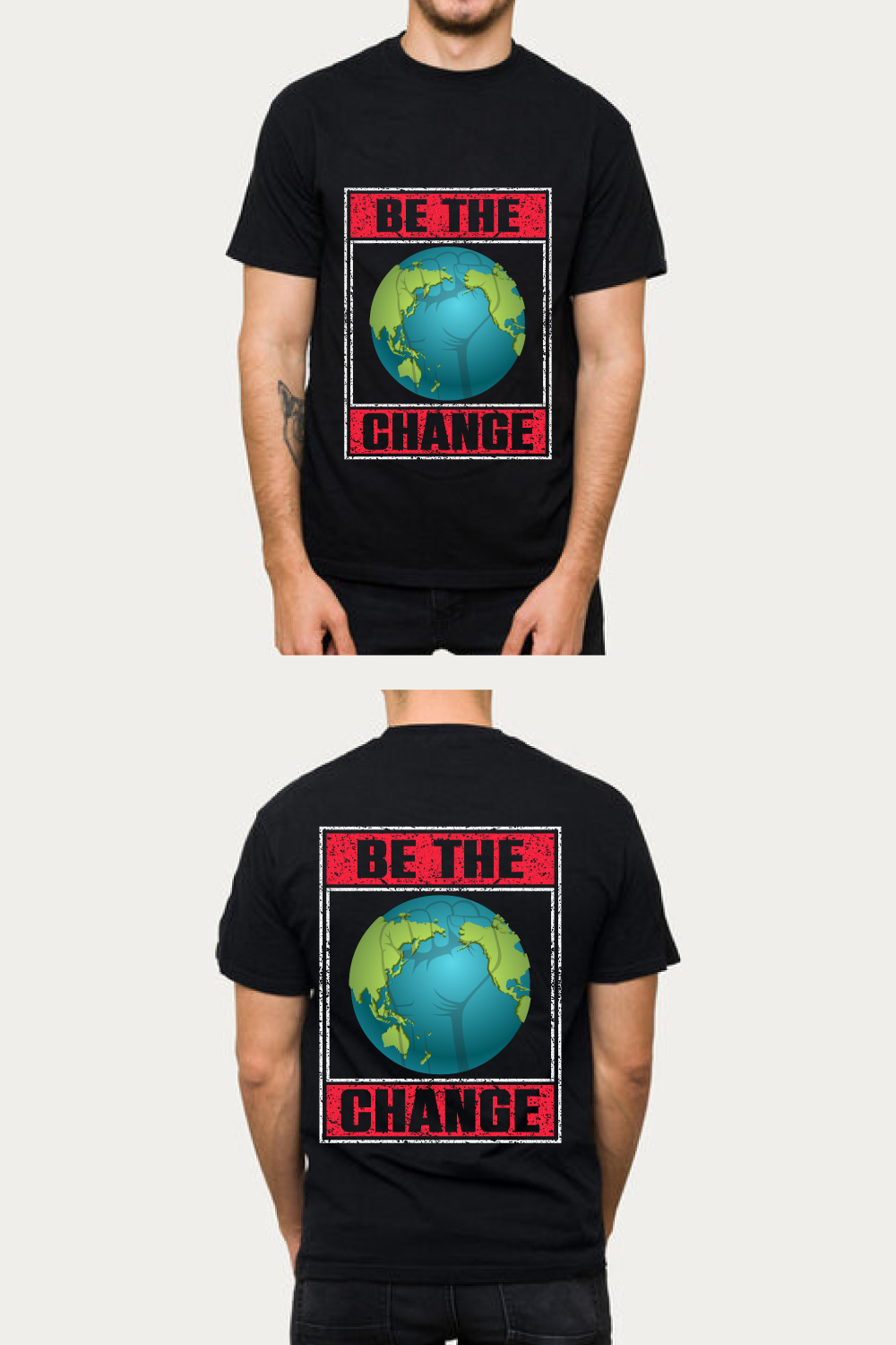 Be The Change Earth Day Environmental T-Shirt pinterest preview image.