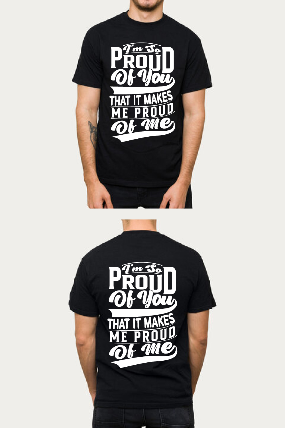 I'm So Proud Of You Inspirational T-Shirt Black pinterest preview image.