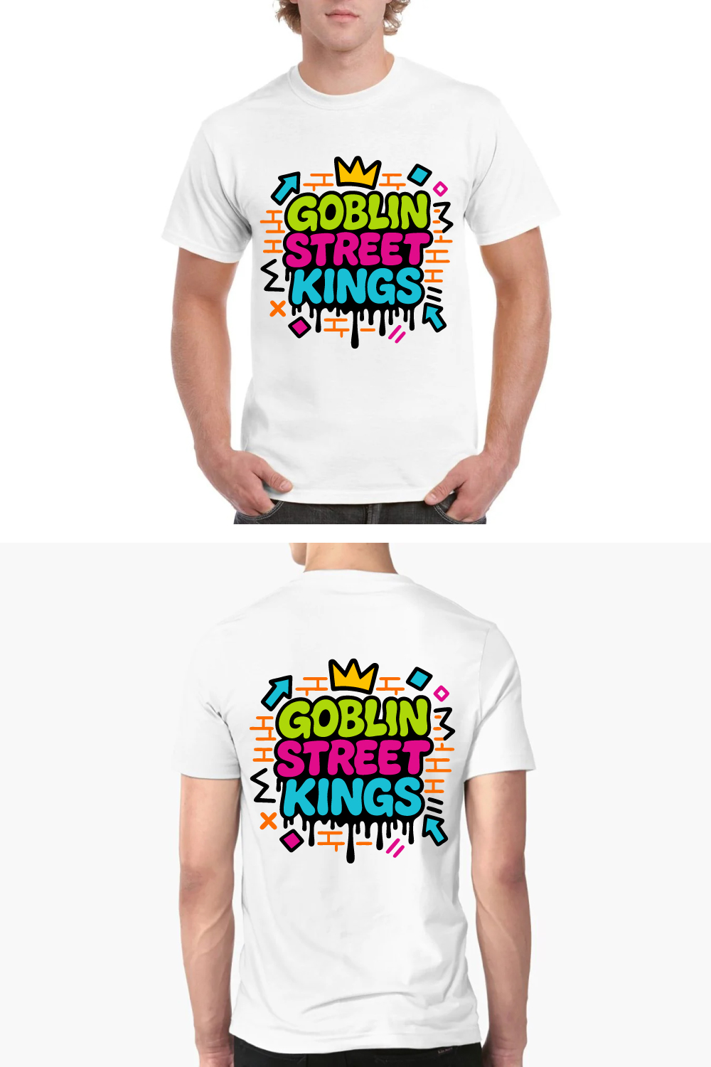 Goblin Street Kings Graffiti Style Gaming T-Shirt pinterest preview image.