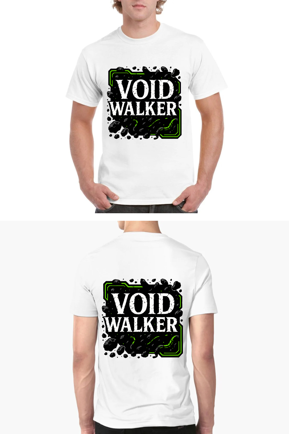 Void Walker Dark Gaming Sci-Fi Tee pinterest preview image.