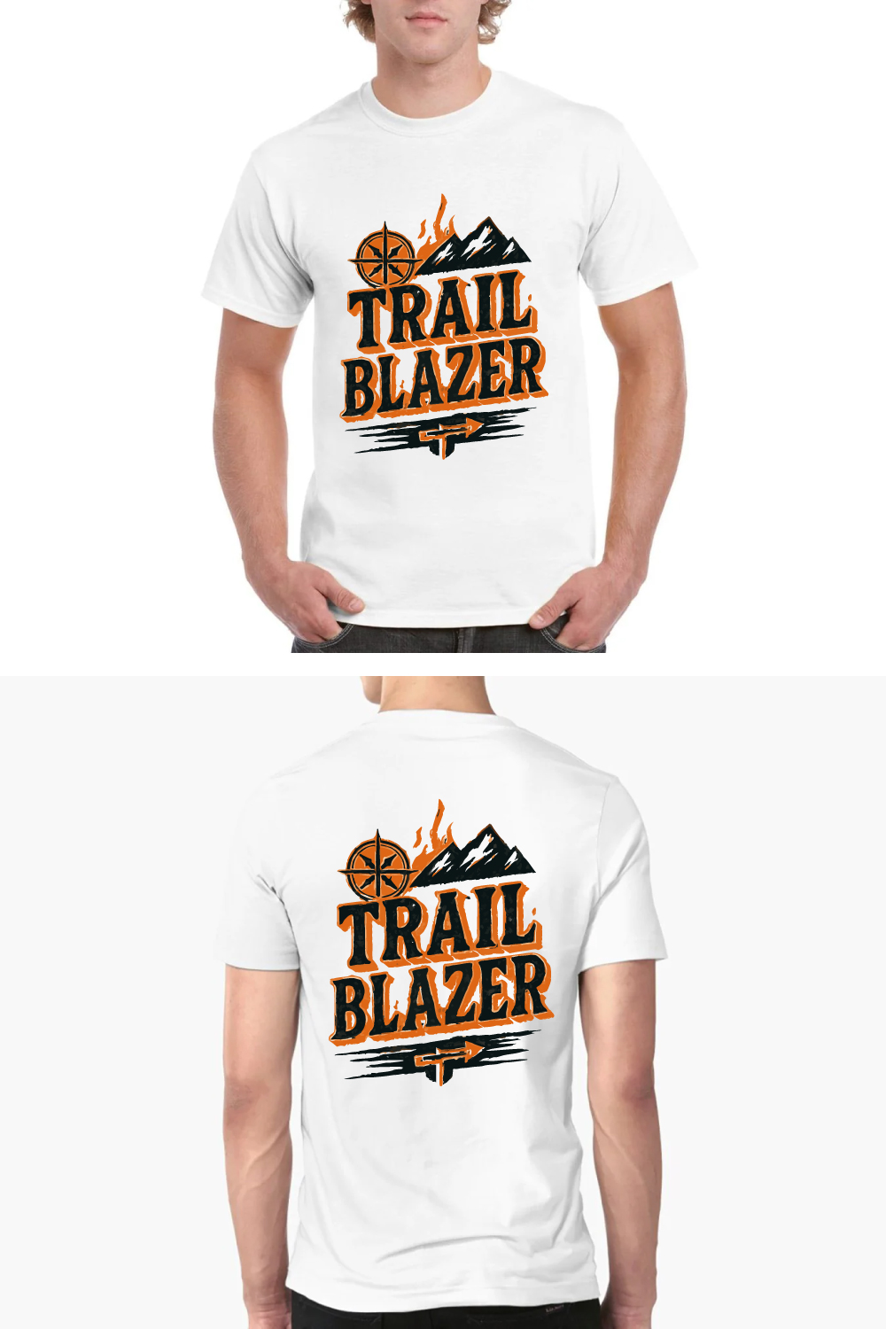 Trail Blazer Adventure Hiking Outdoor T-Shirt pinterest preview image.
