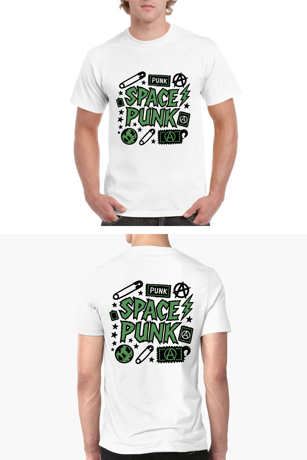 Space Punk Tee - Galactic Anarchist Design pinterest preview image.