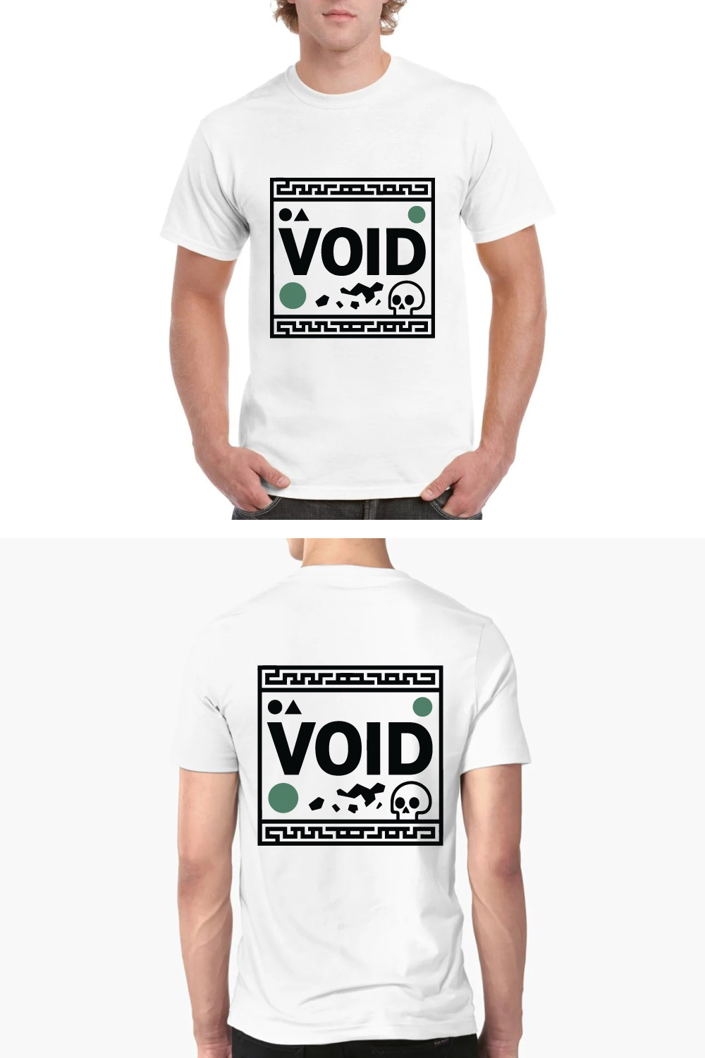 Void Gothic T-Shirt Dark Aesthetic Geometric Tee pinterest preview image.