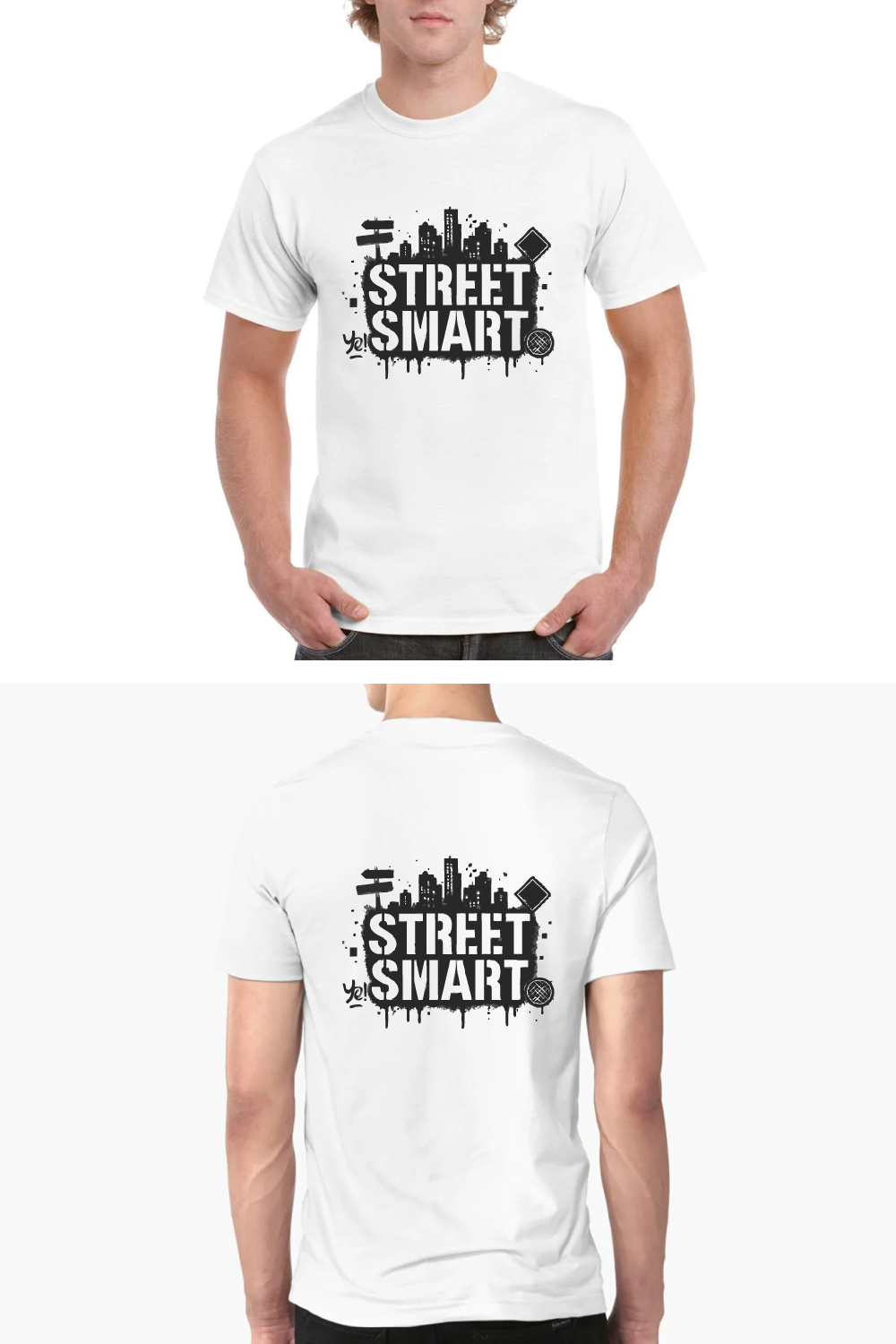 Street Smart T-Shirt Urban City Skyline Design Tee pinterest preview image.