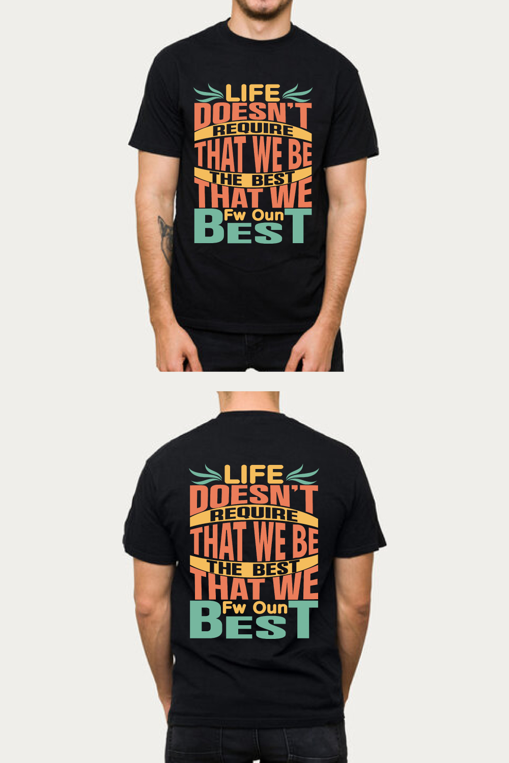 Do Your Own Best Inspirational T-Shirt Colorful pinterest preview image.