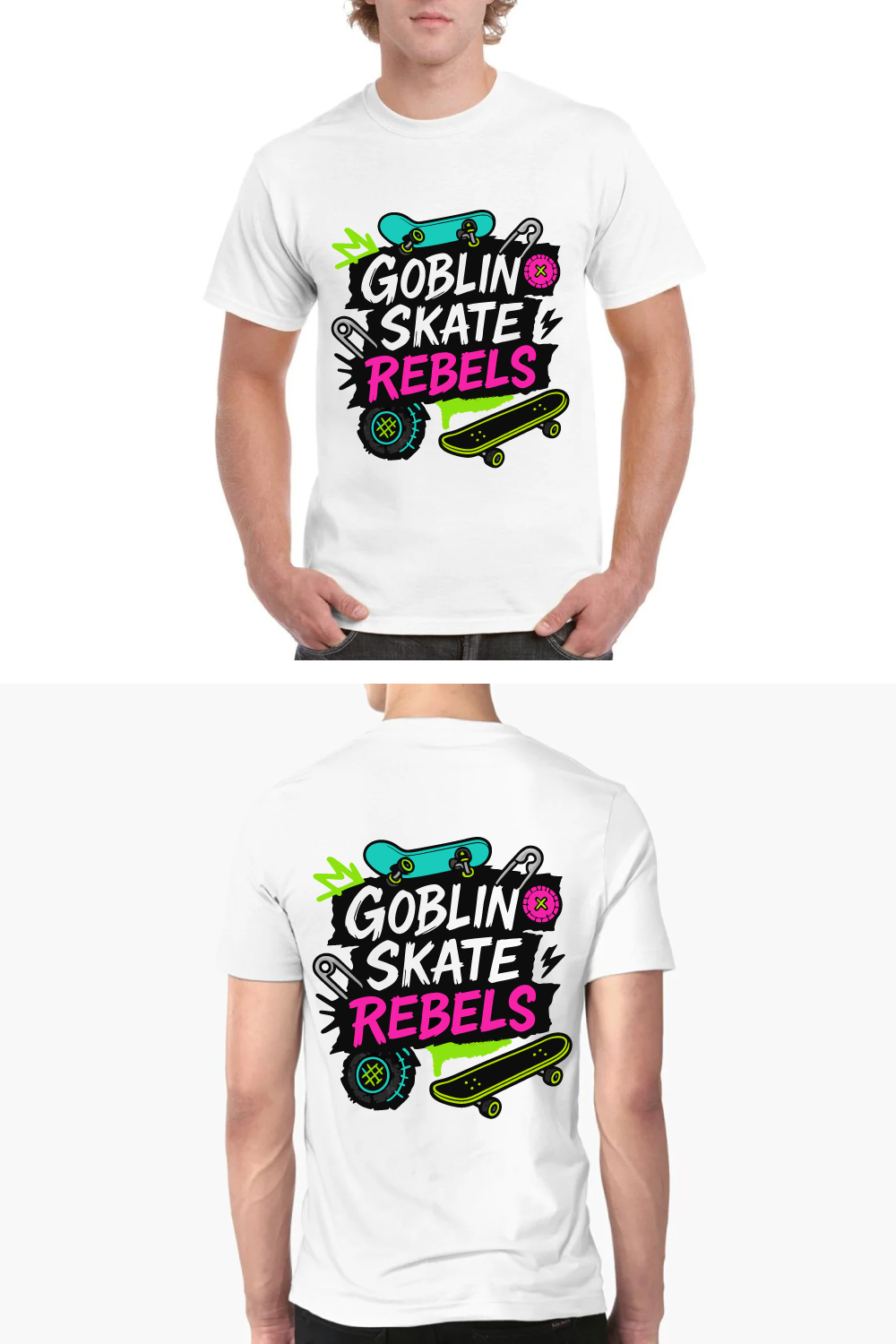 Goblin Skate Rebels Skateboard Street Urban T-Shirt pinterest preview image.