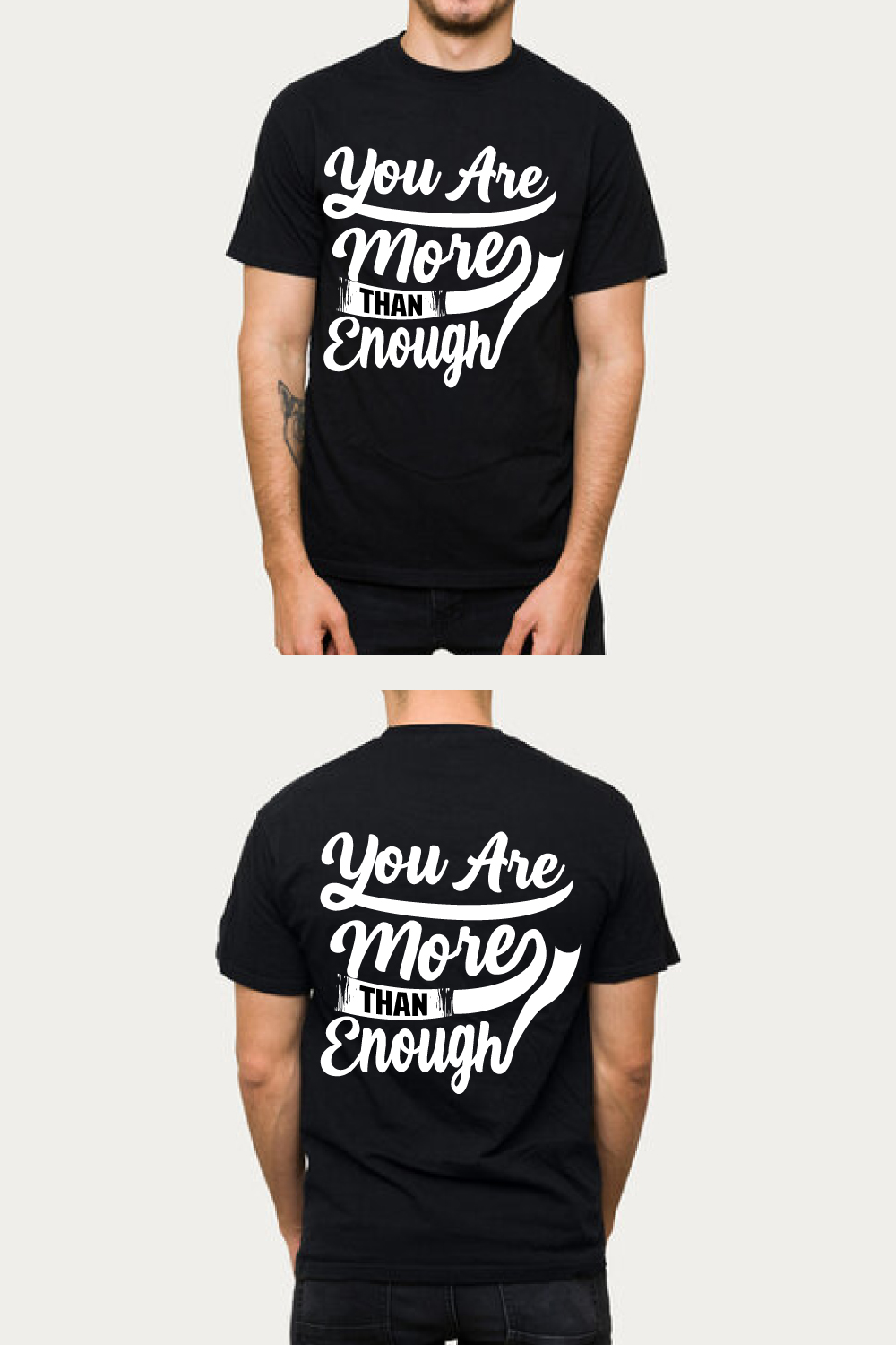 You Are More Than Enough Motivational T-Shirt pinterest preview image.