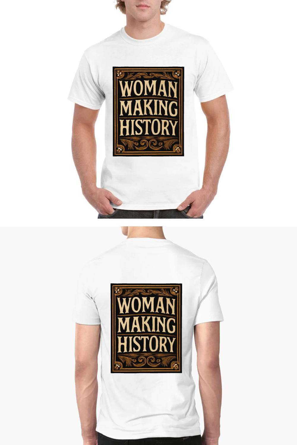Woman Making History Vintage T-Shirt Empowerment pinterest preview image.