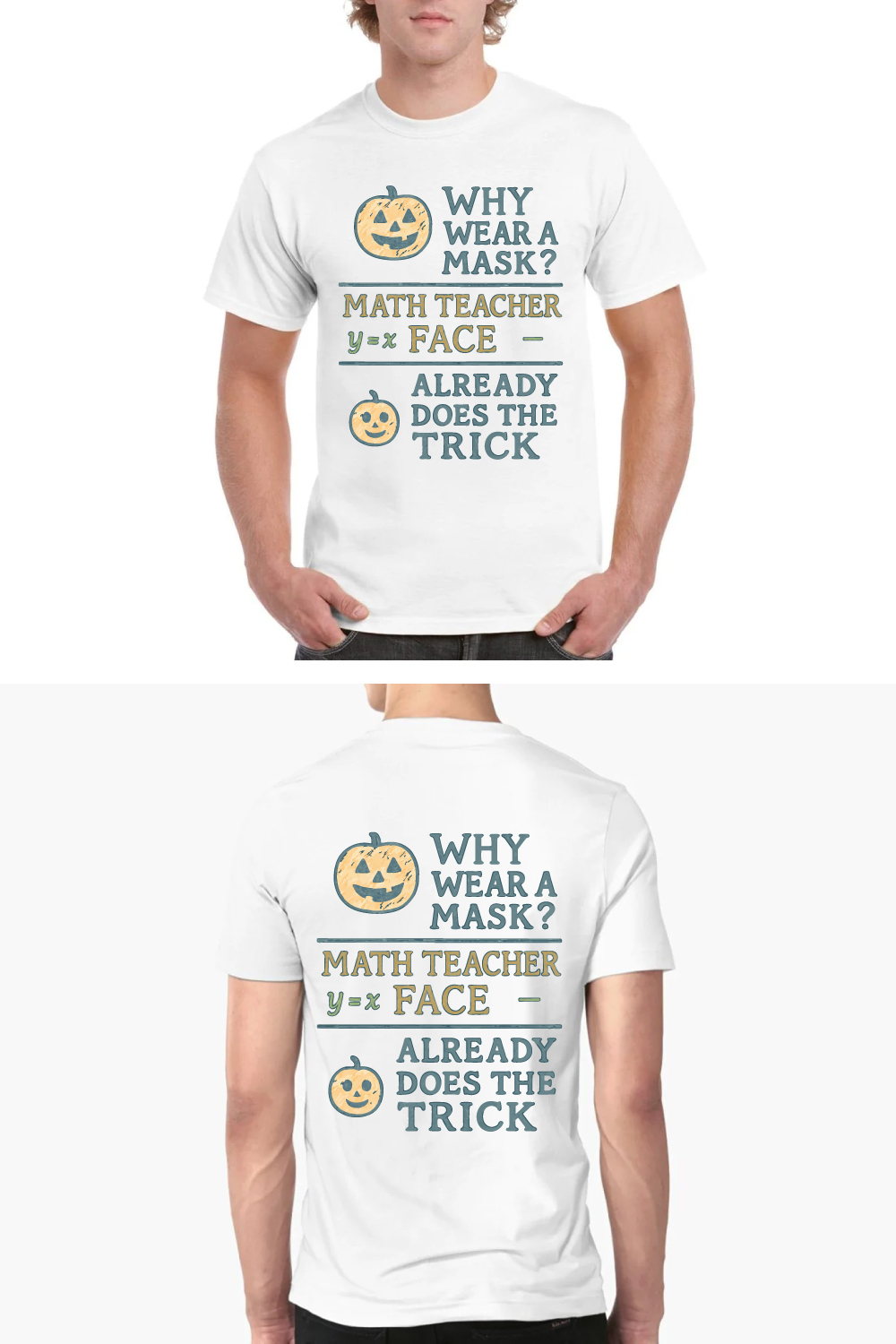 Why Wear Mask Math Teacher Face Does Trick Tee pinterest preview image.